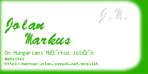 jolan markus business card